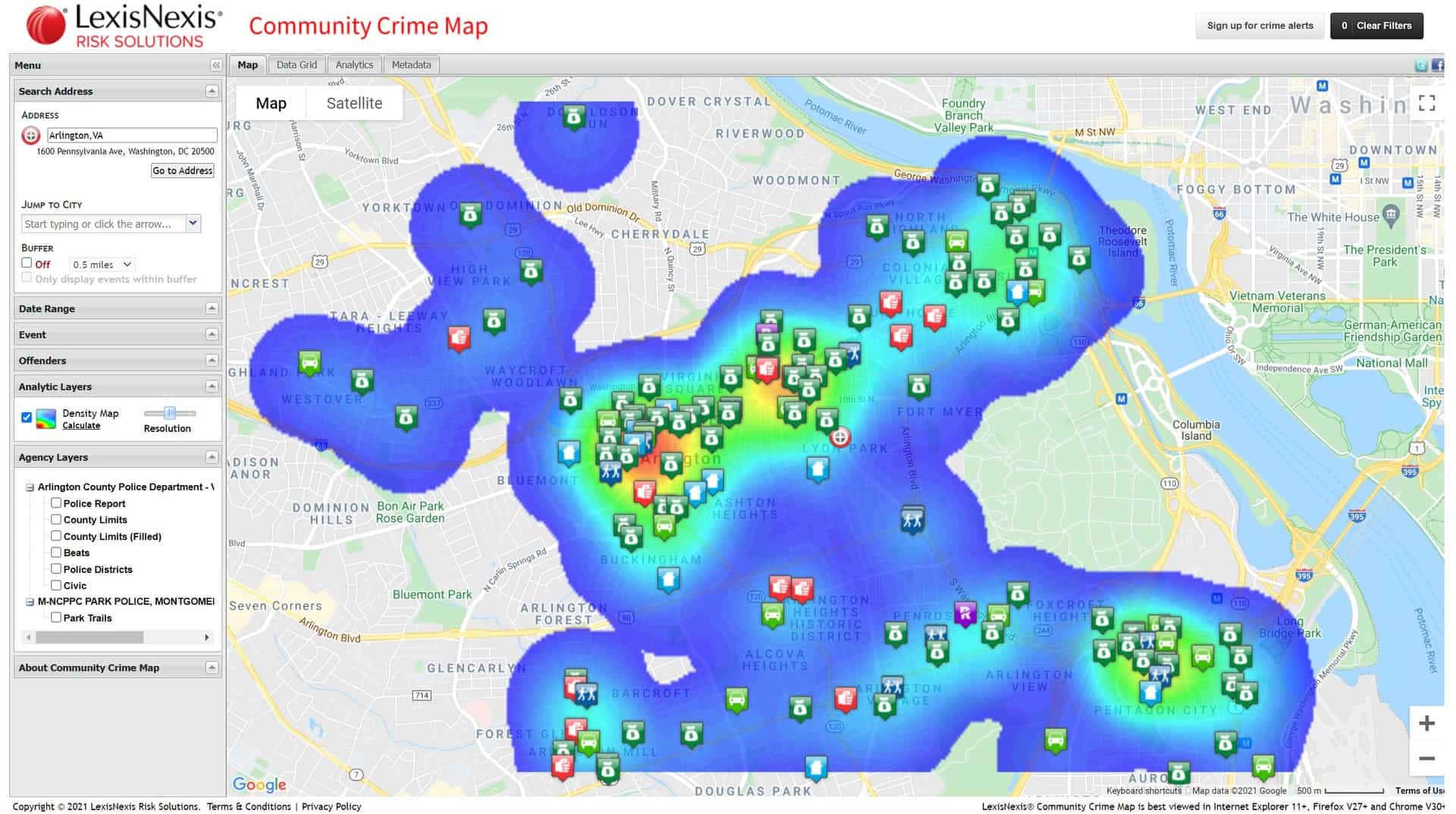 Arlington Crime Map 