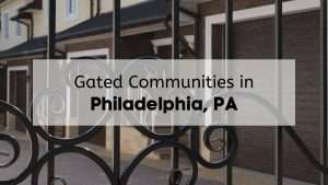 Townhouses behind a gate in Philadelphia
