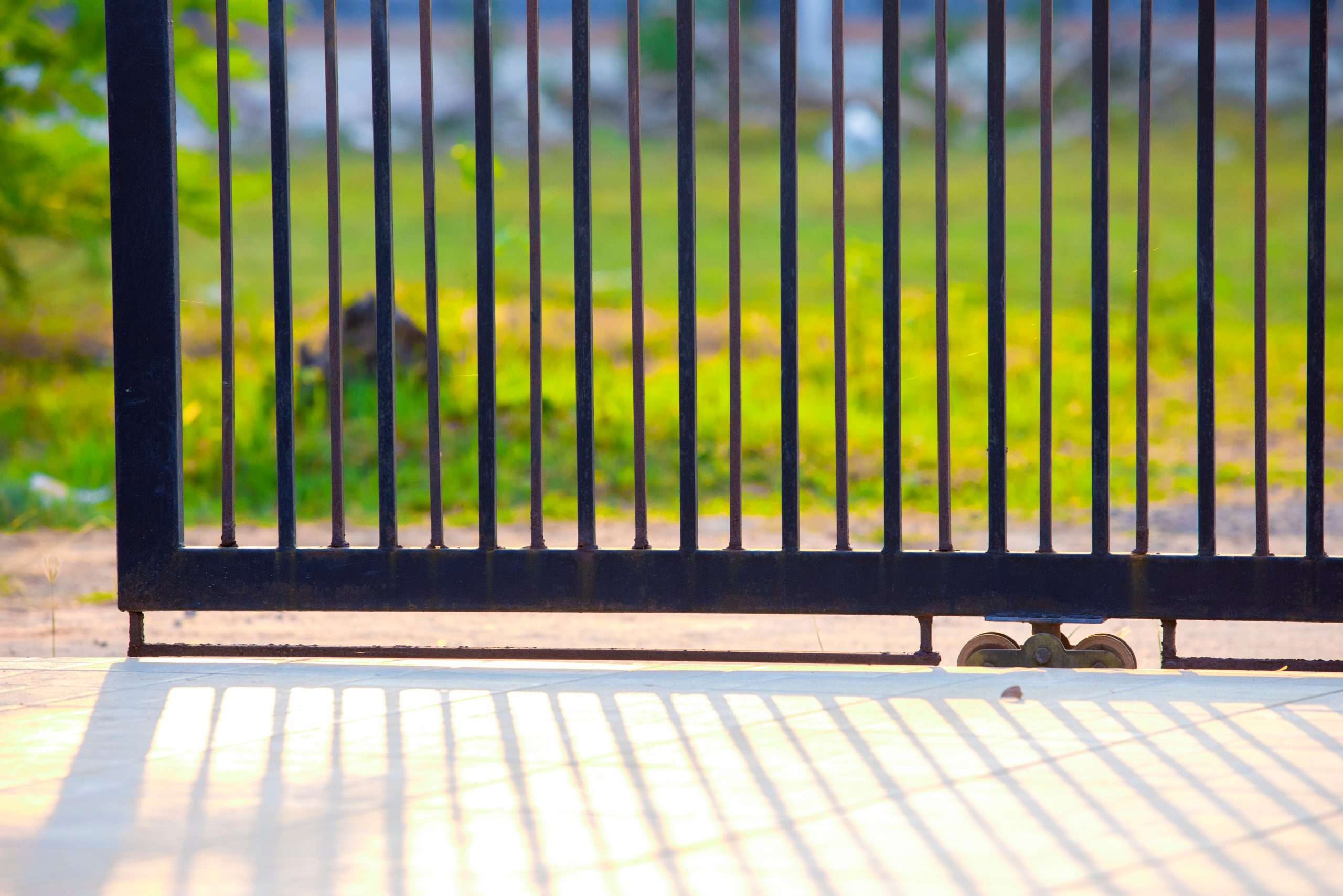 Close up of gate
