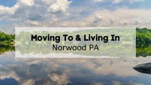 A wide lake in Delaware County, where Norwood PA is located.